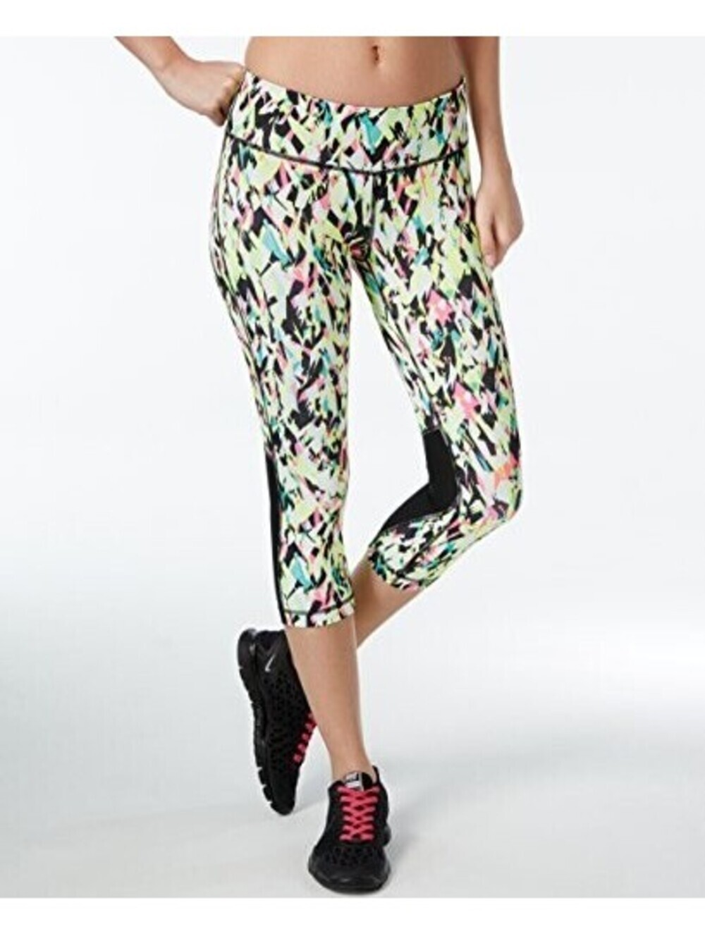 Ideology Womens Printed Cropped Leggings Size S